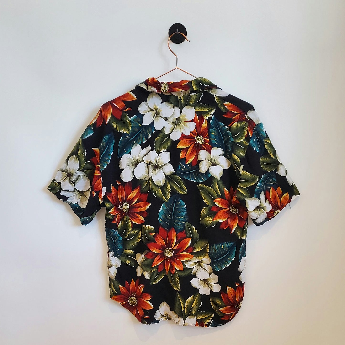 Vintage 80s Floral Hawaiian Shirt | Size 12