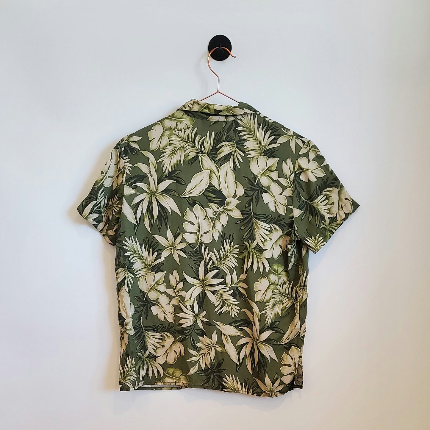 Vintage 80s Boho Floral Hawaiian Beach Shirt | Size 8