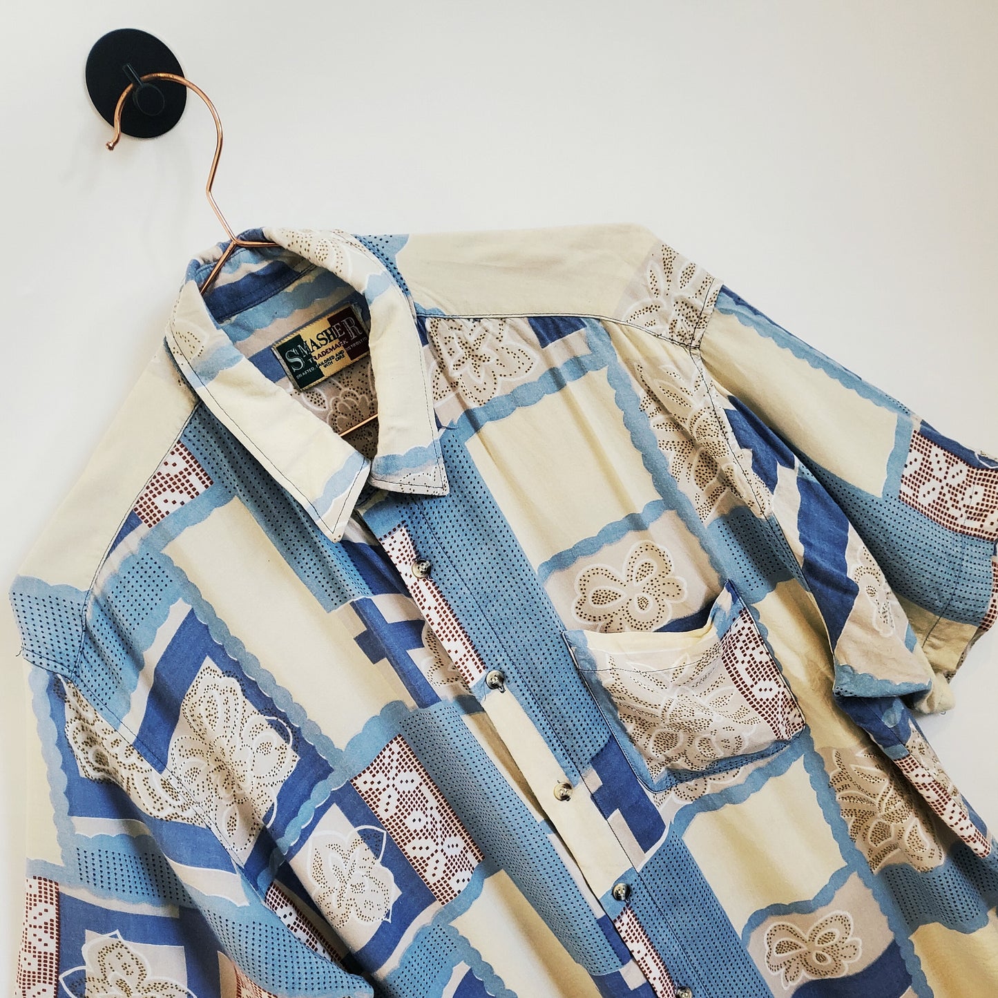 Vintage 90's Funky Pattern Festival Shirt | Size XL