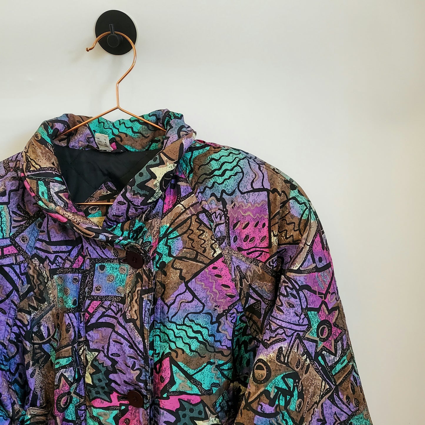 Vintage 80s Abstract Funky Jacket | Size 10