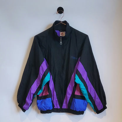 Vintage 90s Funky Pattern Windbreaker Jacket | Size S