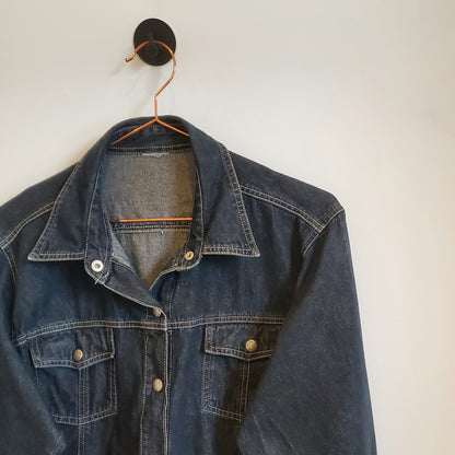 Vintage 90s Long Sleeve Denim Men's Shirt | Size L