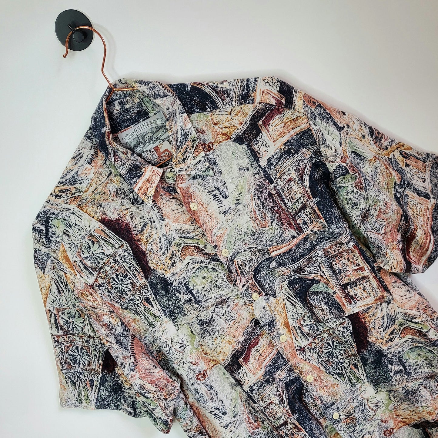 Vintage 90s Abstract Print Festival Shirt | Size M