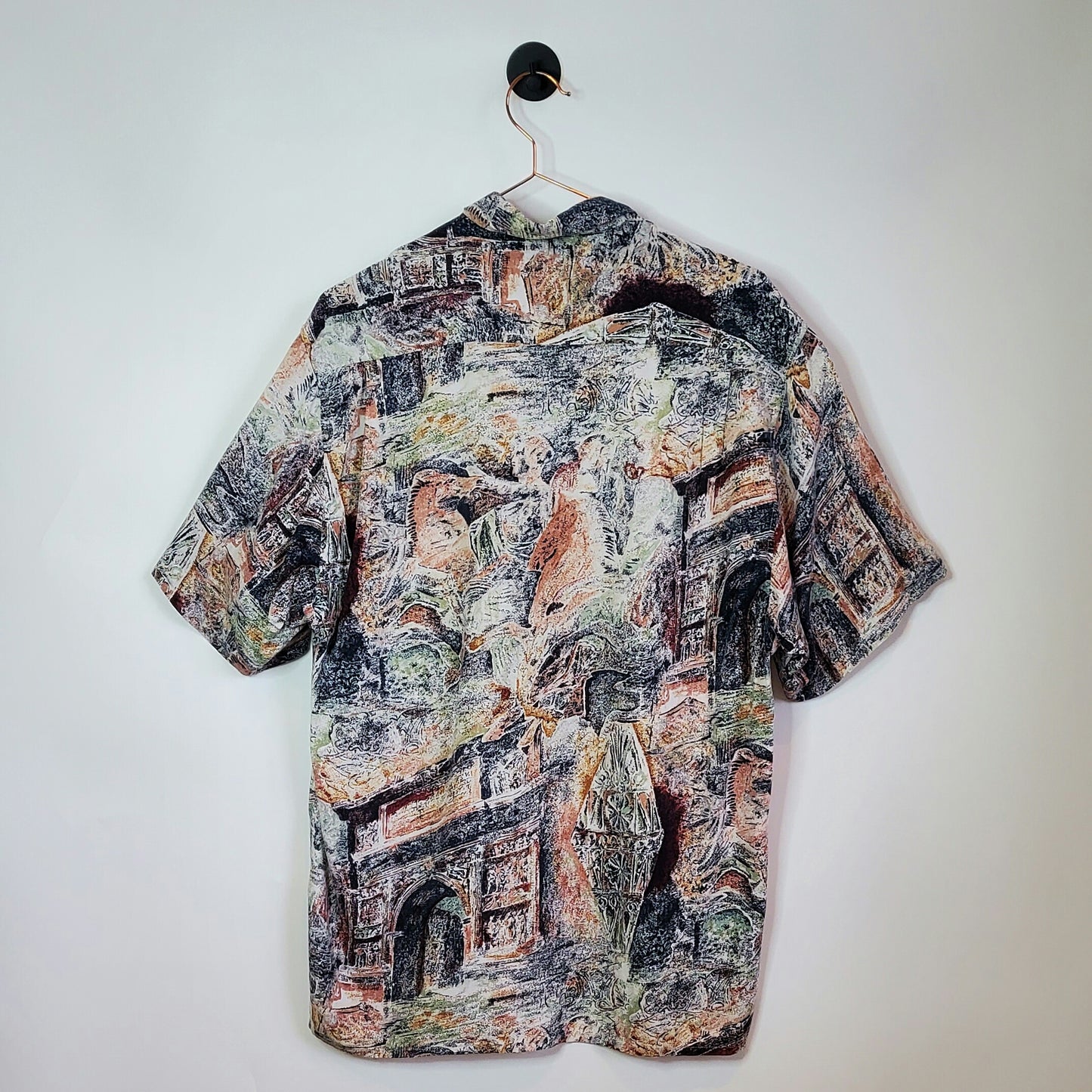 Vintage 90s Abstract Print Festival Shirt | Size M