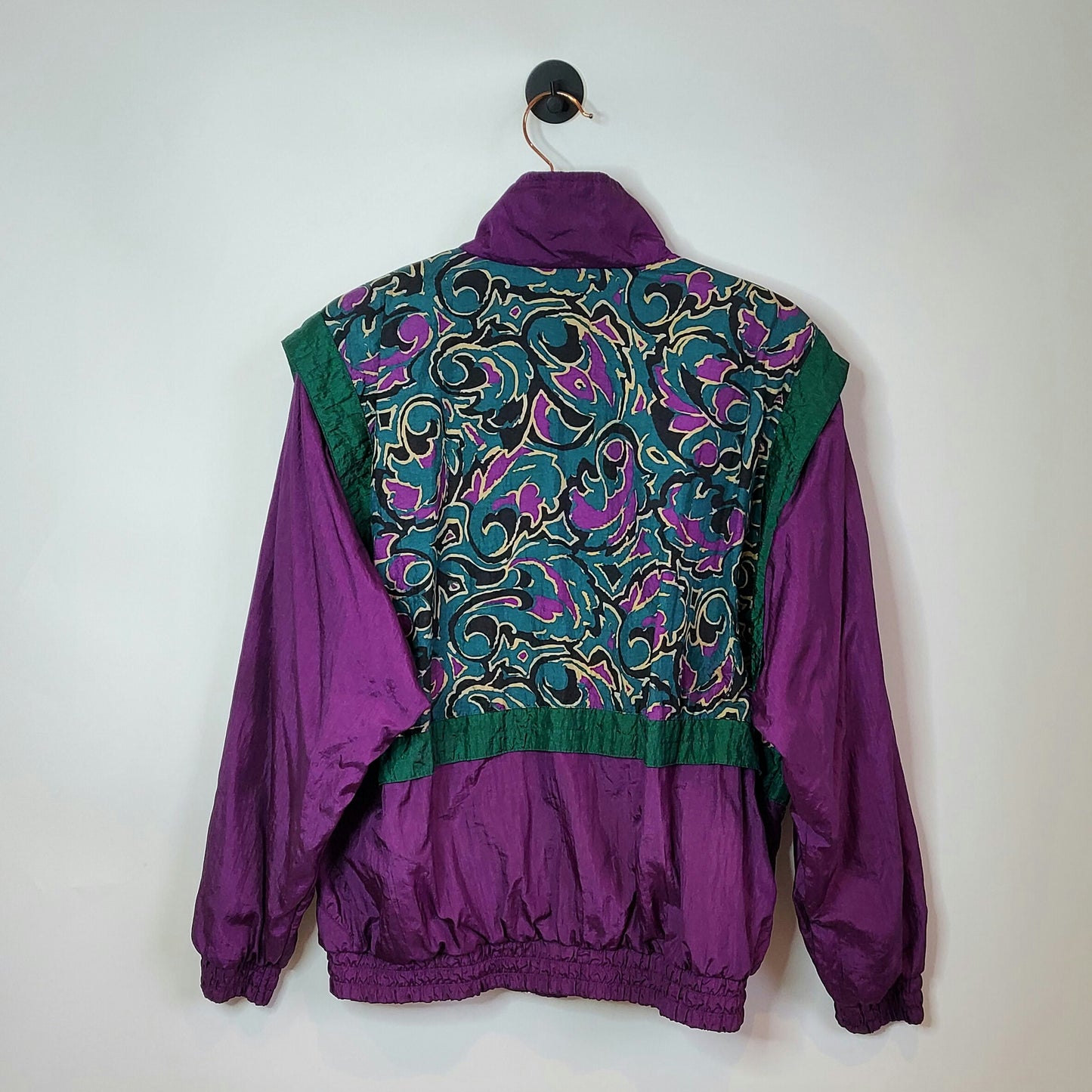 Vintage 90s Funky Pattern Windbreaker Jacket | Size L