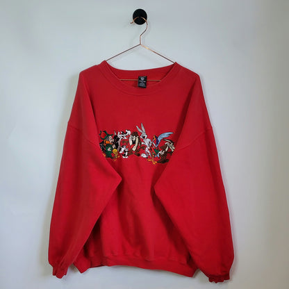 Vintage 90s Cartoon Embordered Sweatshirt | Size XXL