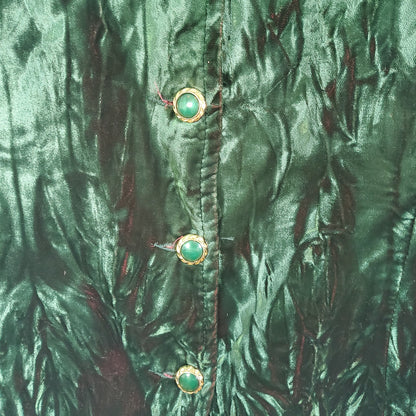 Vintage 80s Crushed Velvet Waistcoat | Size 10