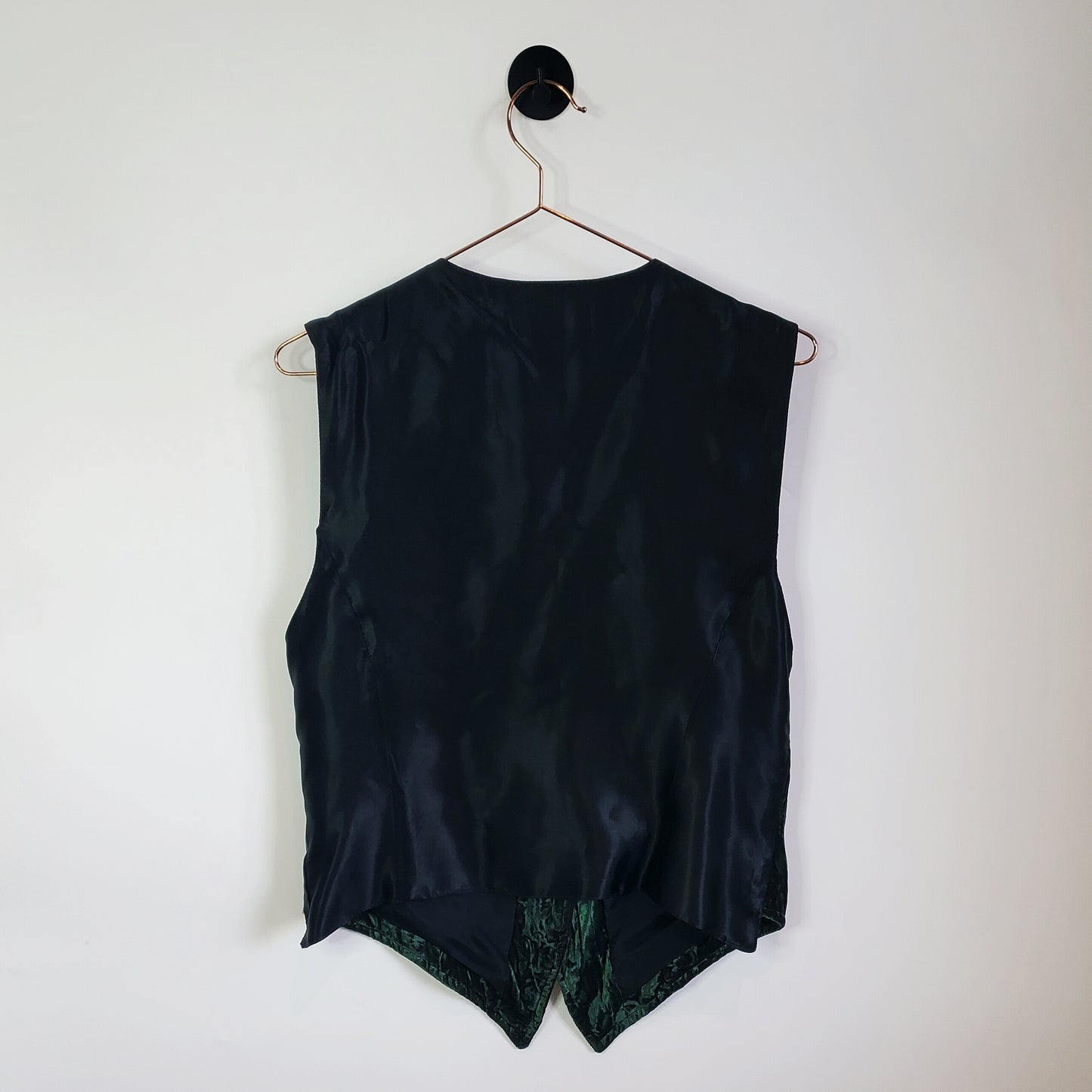 Vintage 80s Crushed Velvet Waistcoat | Size 10