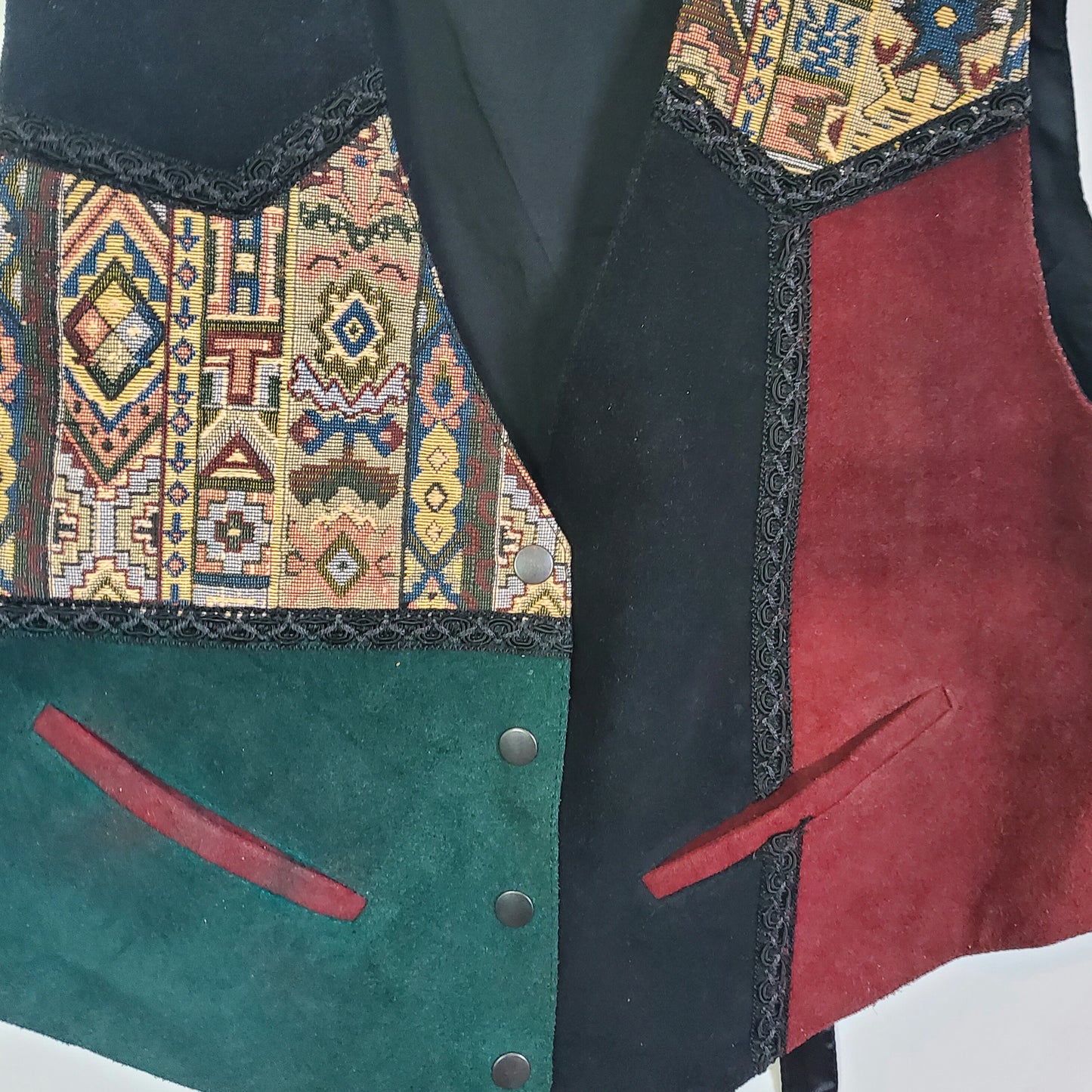 Vintage 80s Swade Aztec Waistcoat | Size 14-16