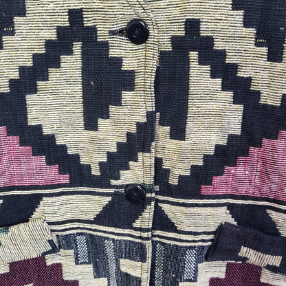 Vintage 90s Aztec Western Pattern Waistcoat | Size 10-12