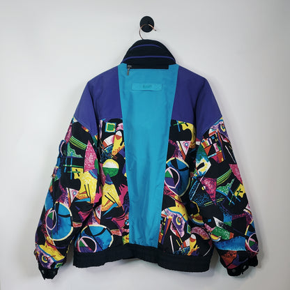 Vintage 90s Funky Print Ski Jacket | Size 16-18