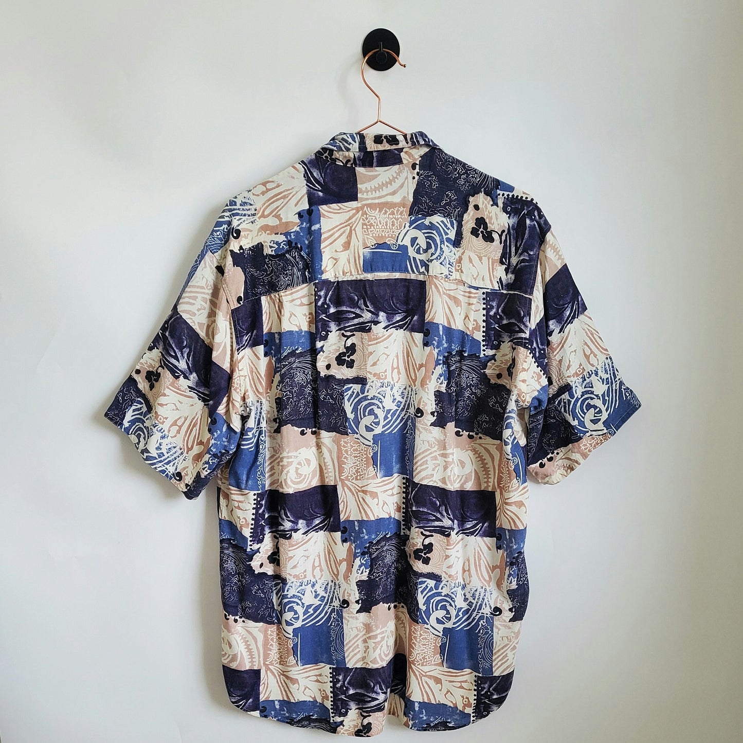 Vintage 90s Funky Pattern Festival Shirt | Size L