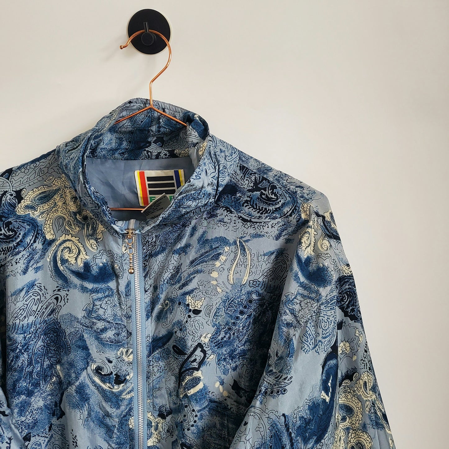 Vintage 90s Funky Paisley Windbreaker Jacket | Size M