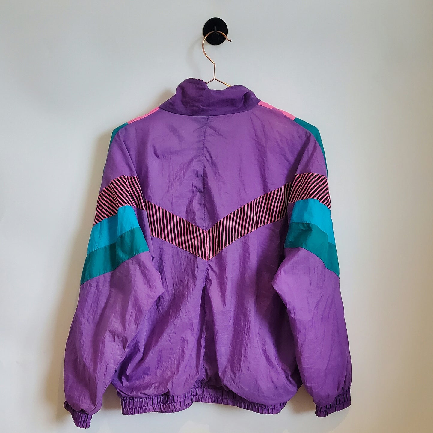 Vintage 80s Funky Pattern Windbreaker Jacket | Size M