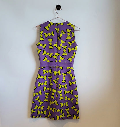 Vintage 90s Moschino Boutique Bow Print Dress | Size 6