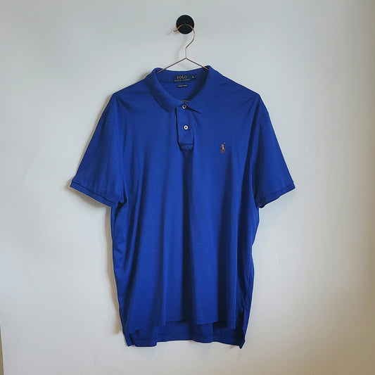 Vintage 90s Ralph Lauren Striped Polo Shirt | Size XL