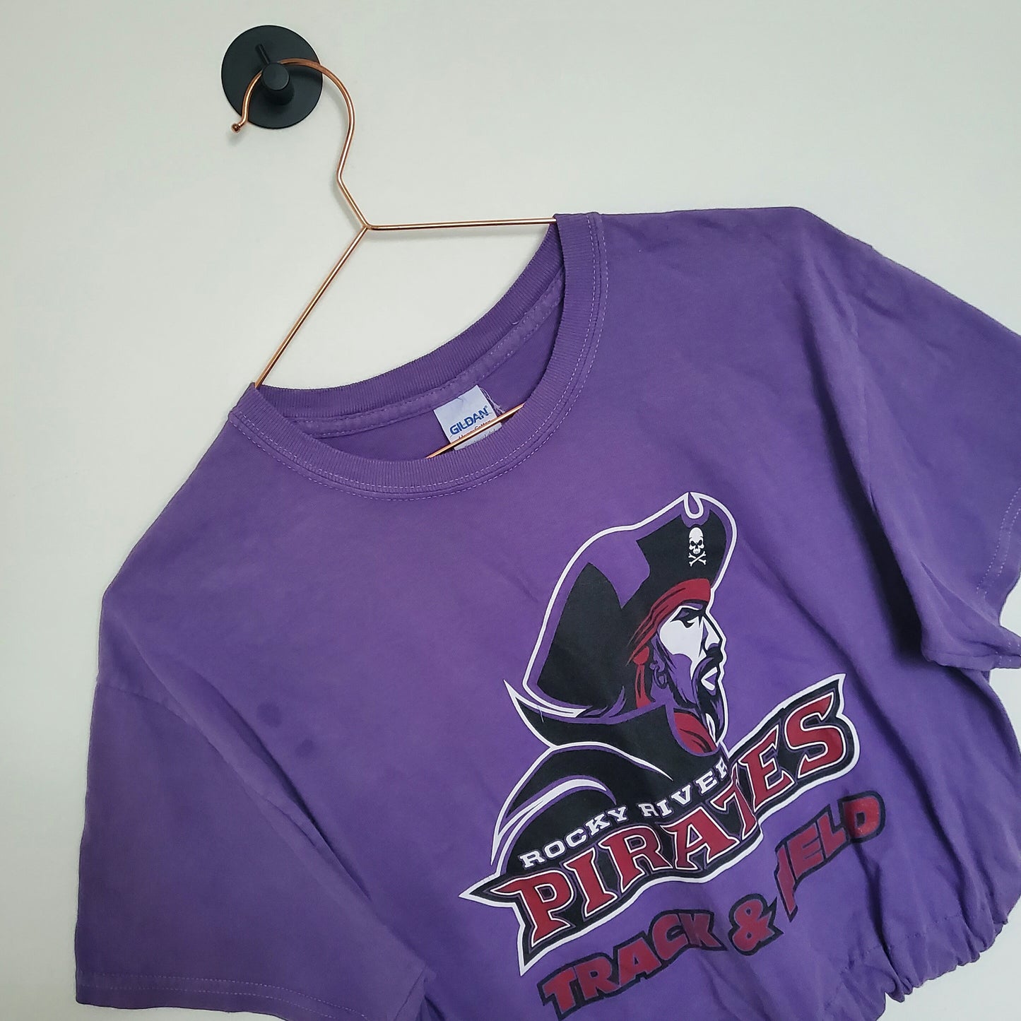 Reworked Rocky River Pirates Graphic Crop Tee | Size 10