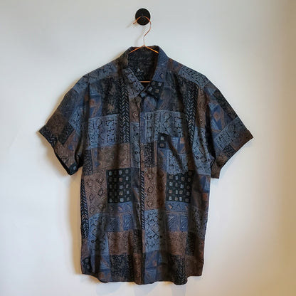 Vintage Y2K Funky Pattern Festival Shirt | Size M