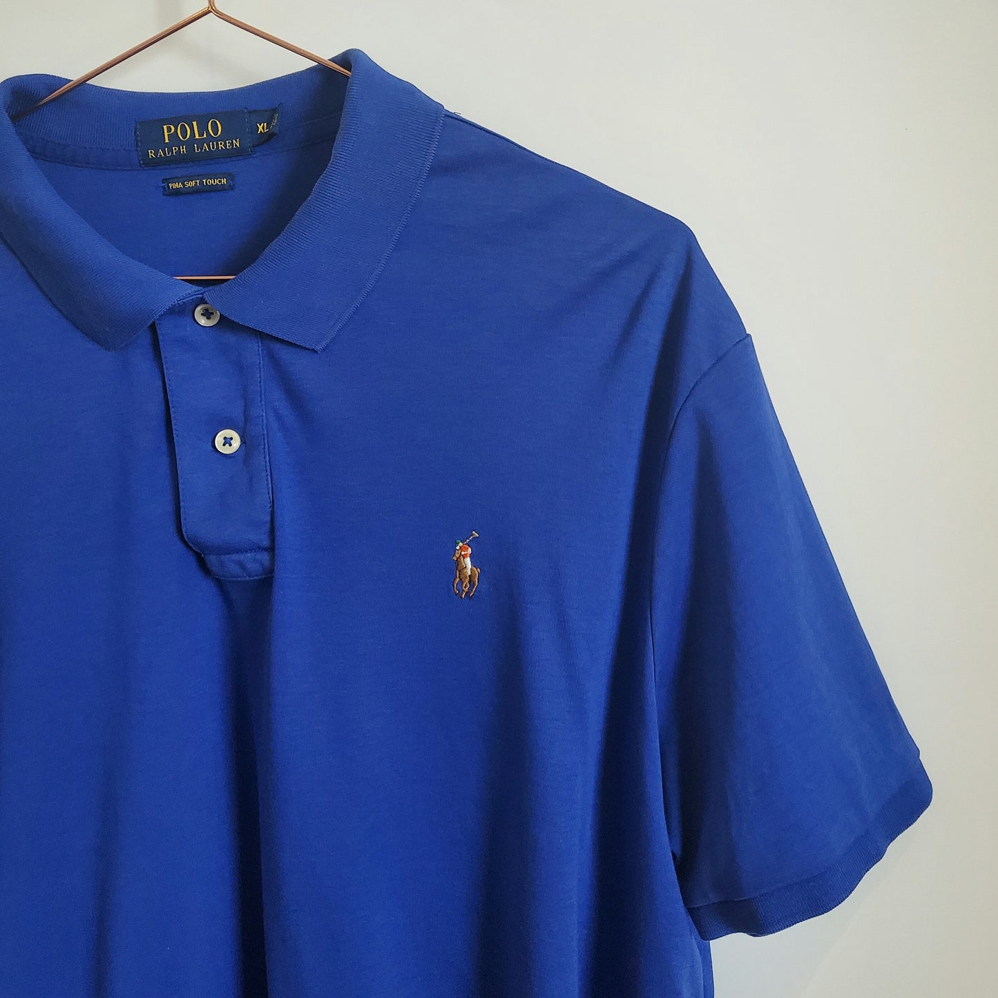 Vintage 90s Ralph Lauren Striped Polo Shirt | Size XL