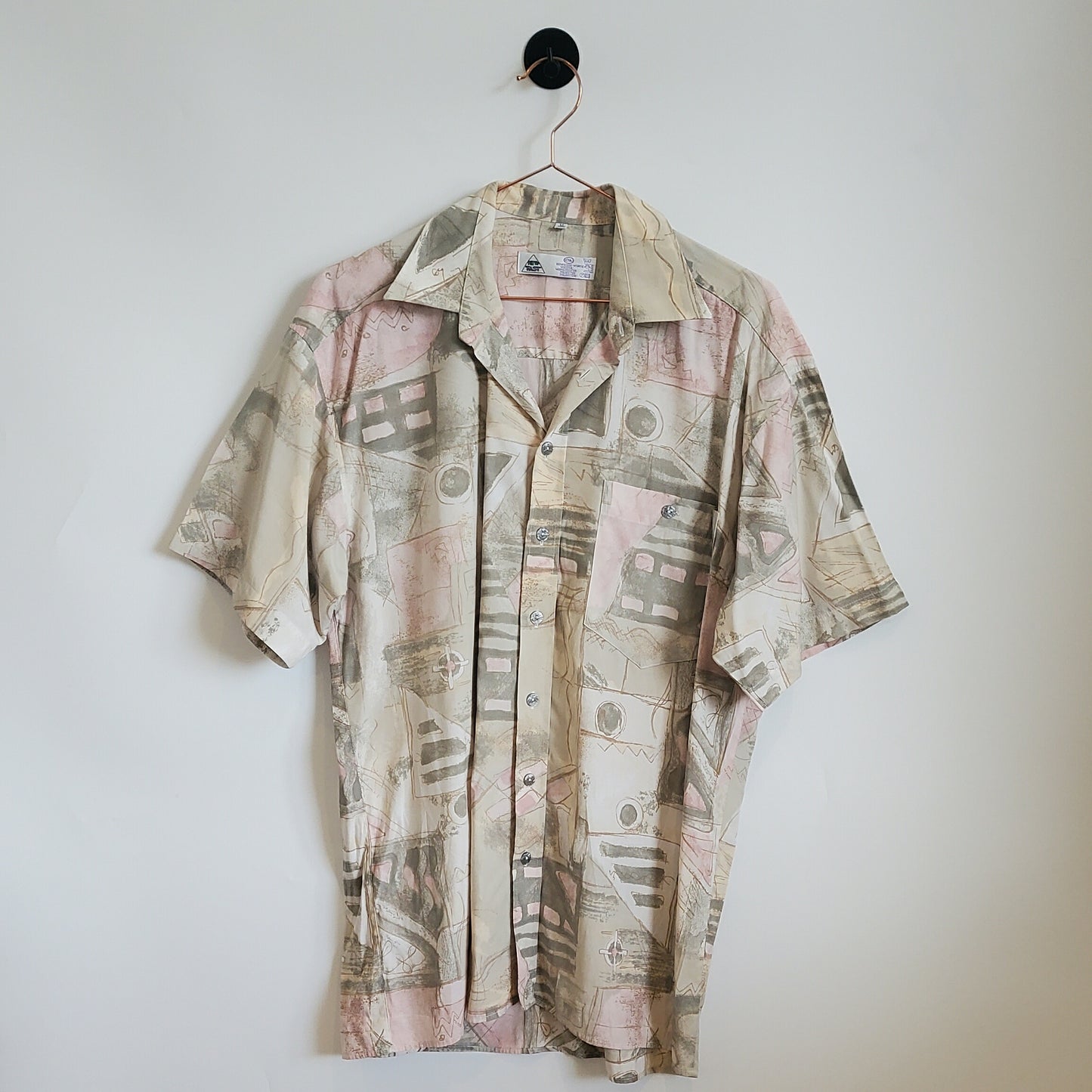 Vintage 90s Funky Print Festival Shirt | Size M