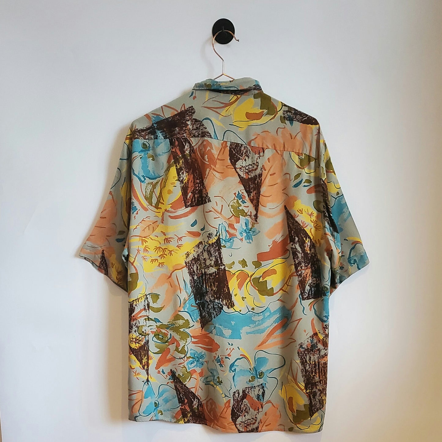 Vintage 90s Crazy Pattern Festival Shirt | Size M