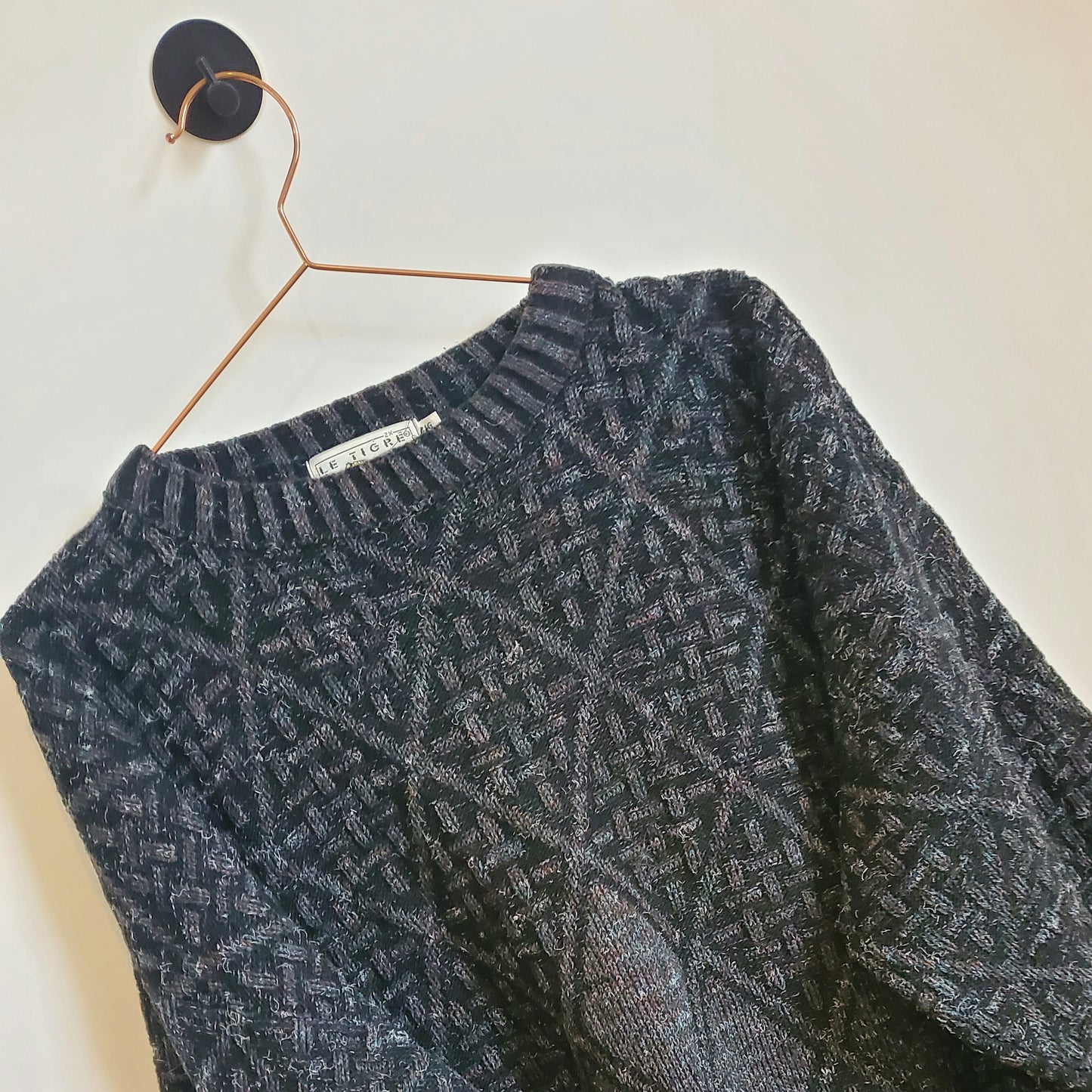 Vintage 90s Funky Pattern Knit Jumper | Size XL