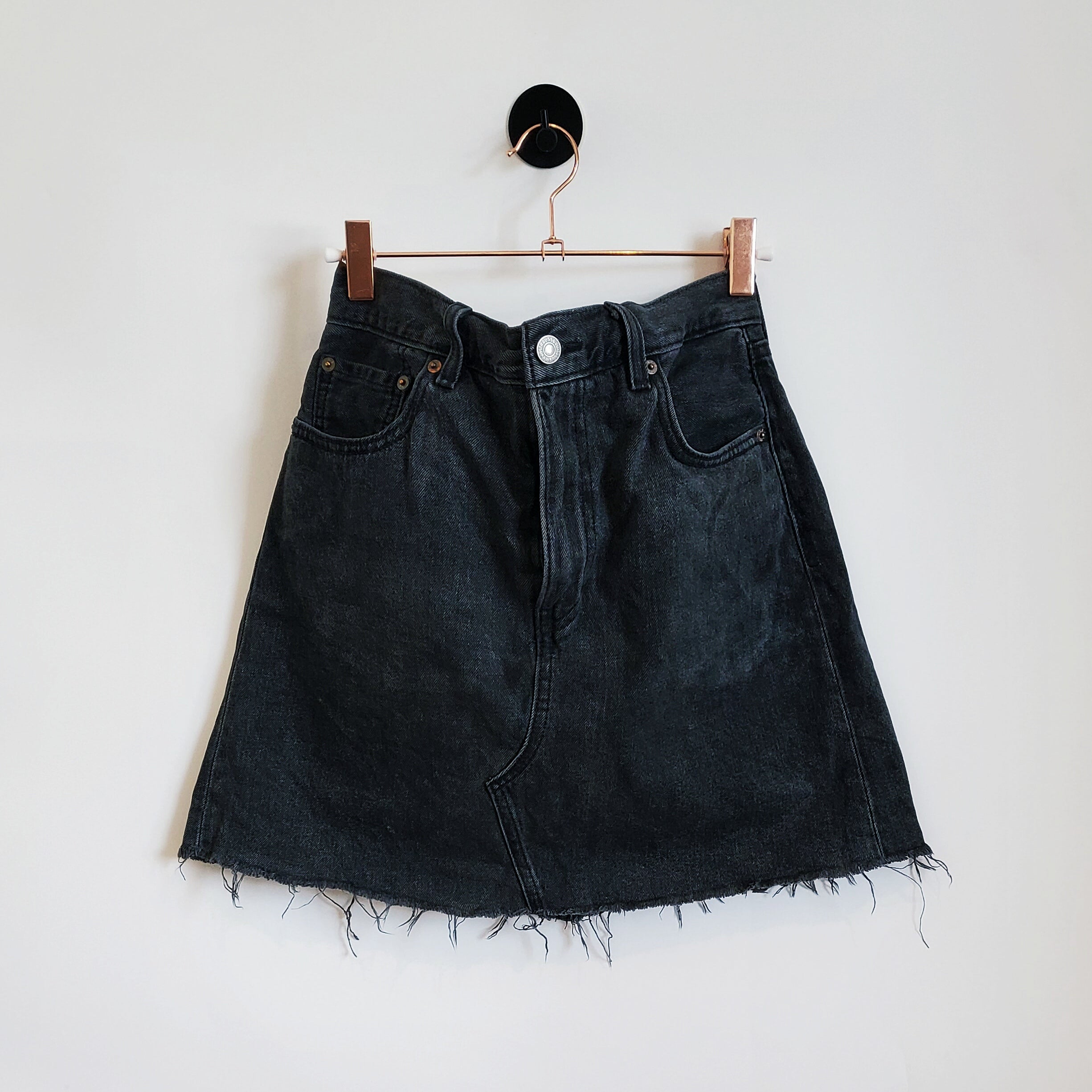 Black denim skirt 12 hotsell