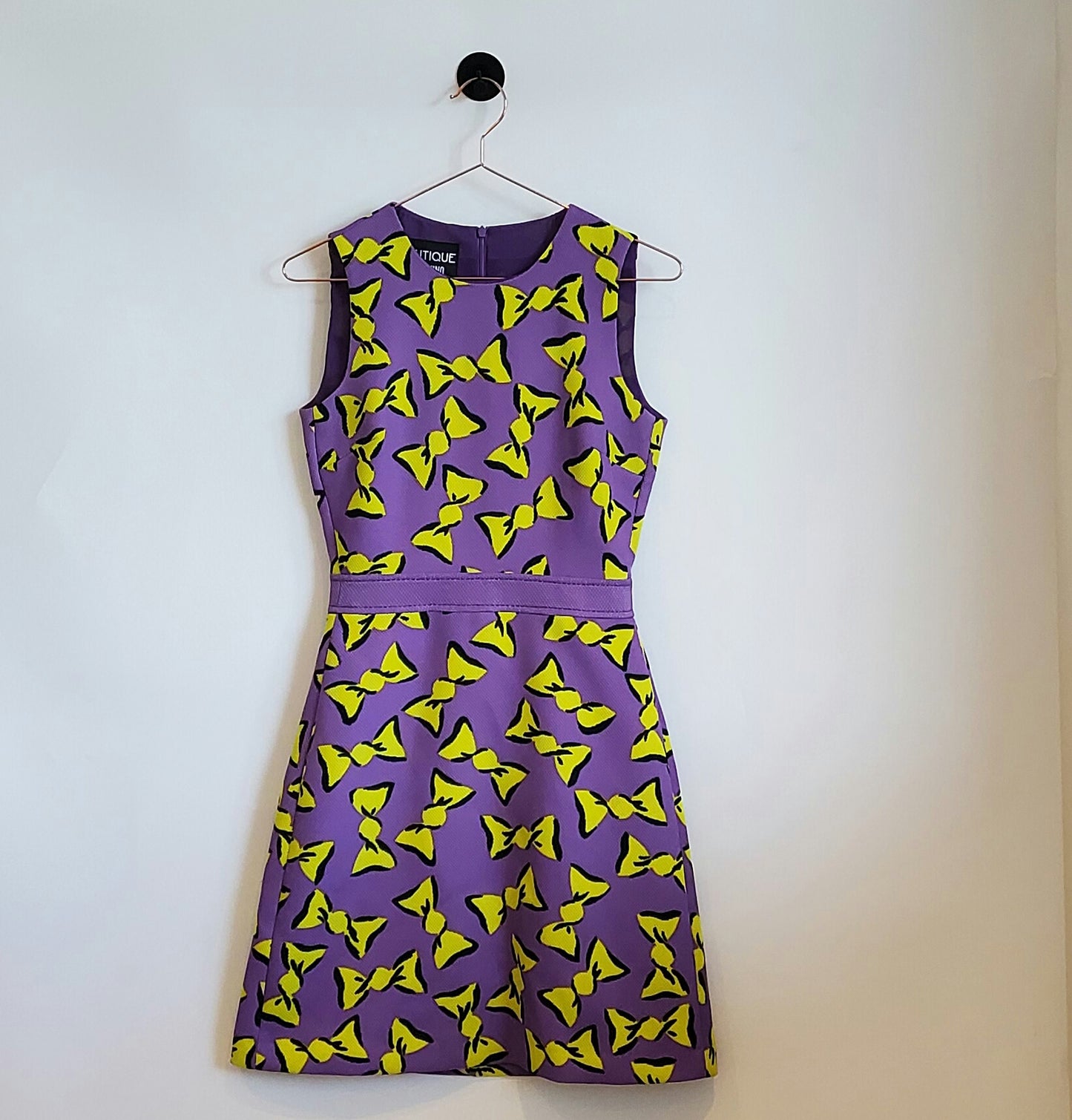 Vintage 90s Moschino Boutique Bow Print Dress | Size 6