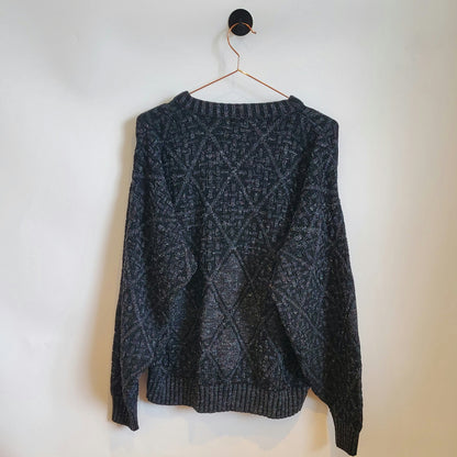 Vintage 90s Funky Pattern Knit Jumper | Size XL