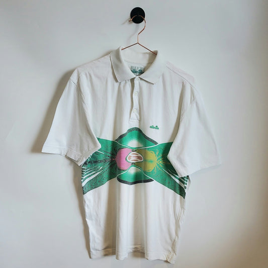Vintage 90s Ellesse Tennis Polo Shirt | Size L