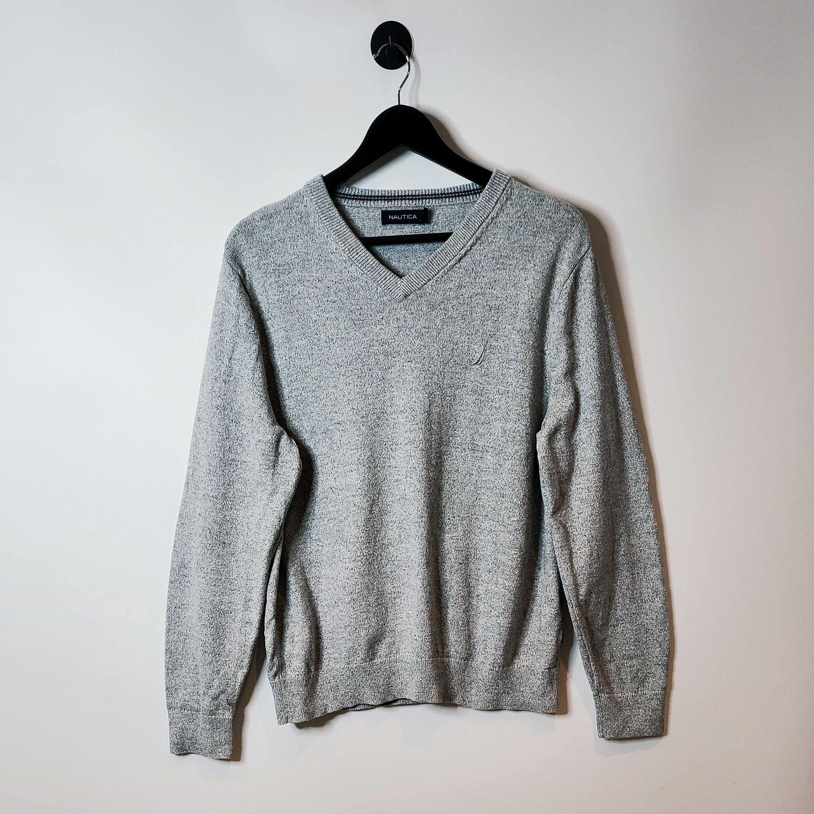 Nautica V-Neck Grey Jumper | Vintage Recovery