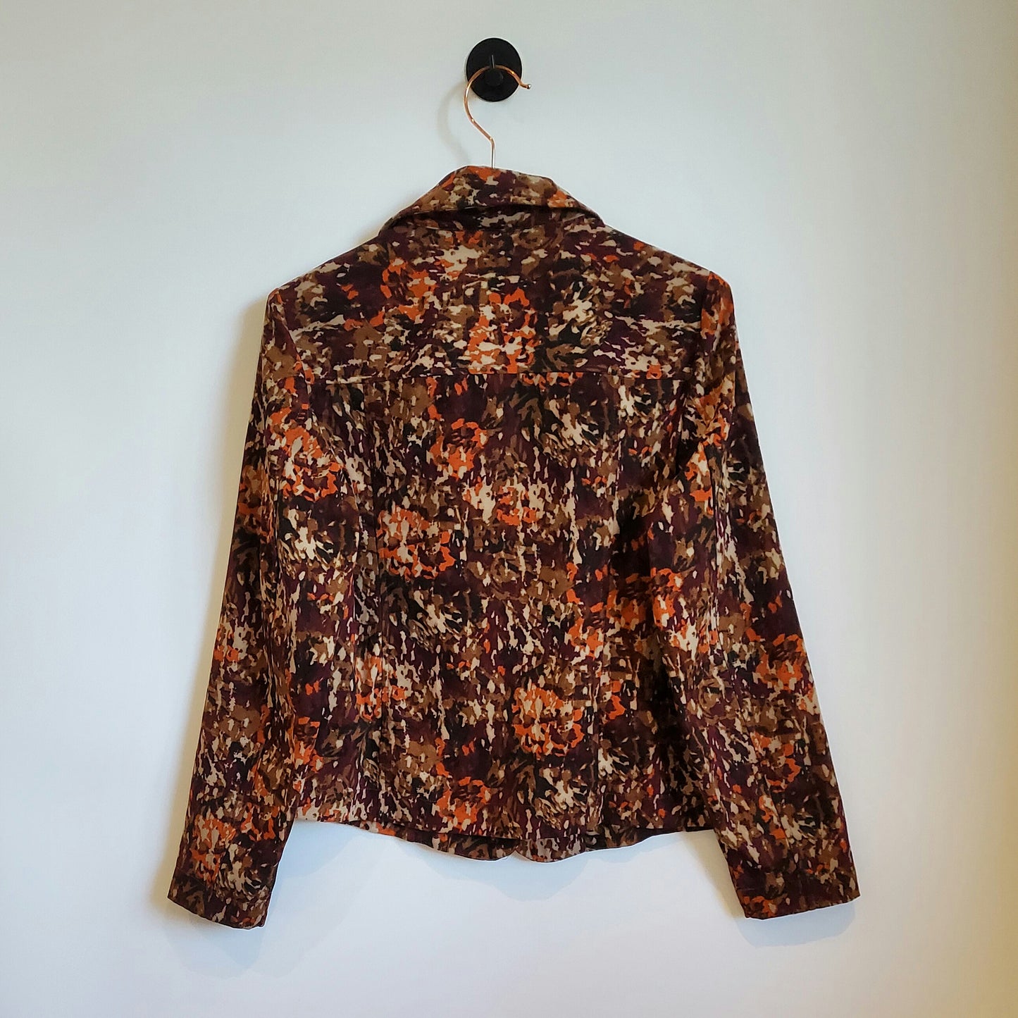 Vintage 80s Blouse Brown Size 6-8