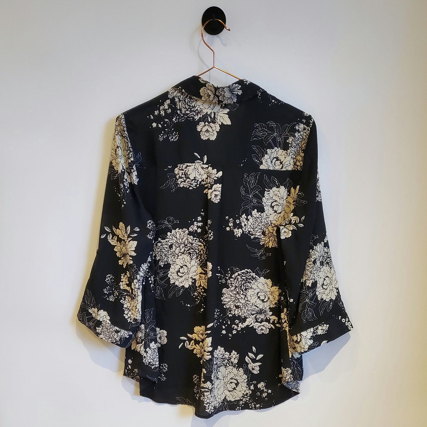 Vintage 90s Floral Chiffon Blouse | Size 12