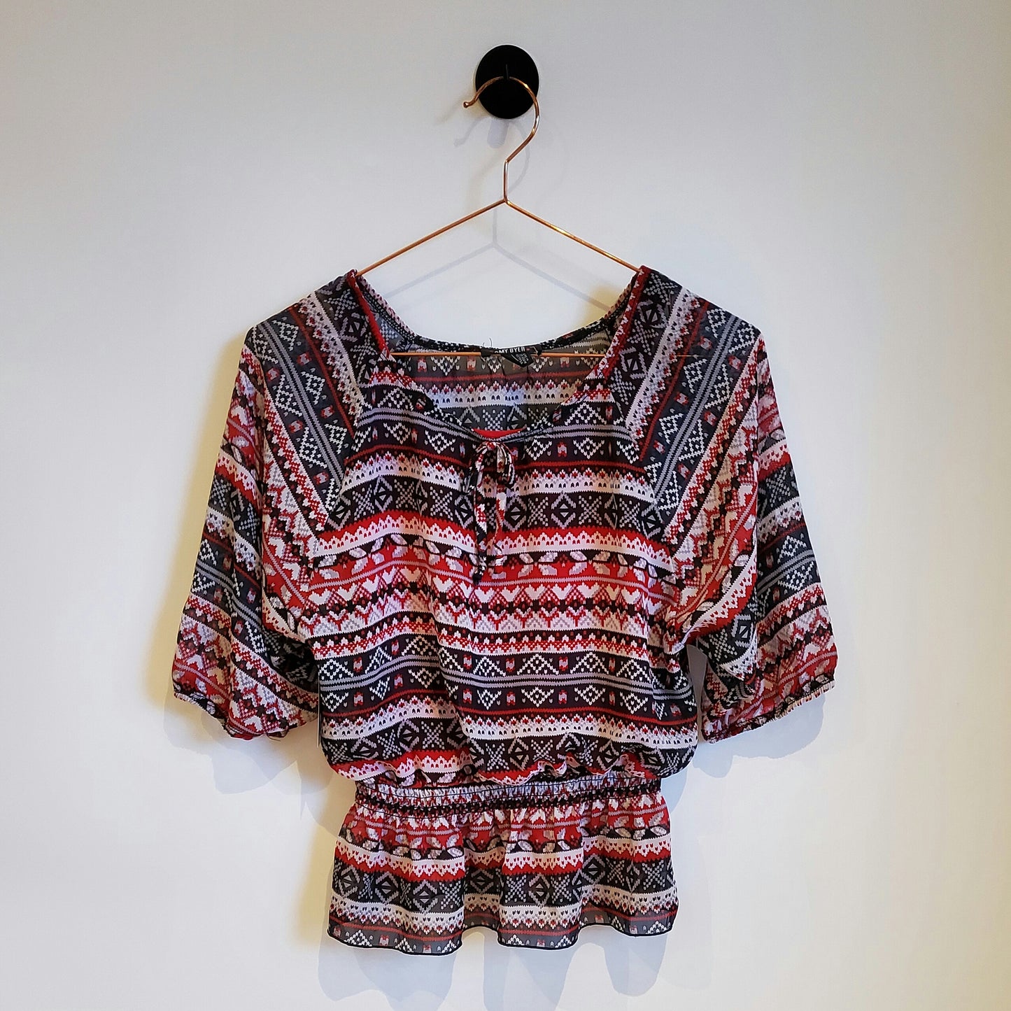 Vintage 90s Aztec Print Top | Size 8