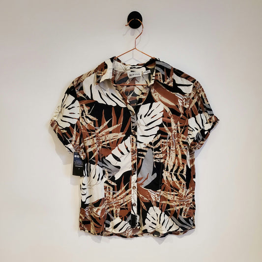 Vintage 80s Hawaiian Boho Shirt | Size 12