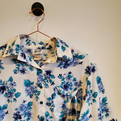 Vintage 90s Floral Blouse | Size 10