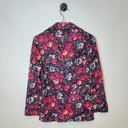 Vintage 70s Ditsy Floral Print Blouse | Size 8